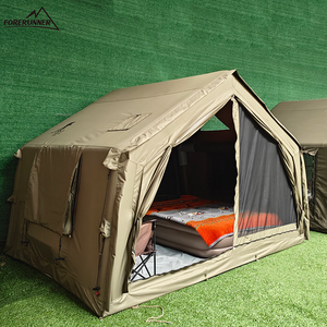 Tente gonflable de camping extérieure FR 9 m² pour pique-nique familial, tente de voyage en tissu Oxford avec revêtement PU, tente à poteaux gonflables pour exposition extérieure - Product Image 4