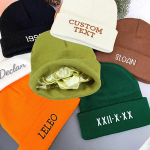 Gorros <span class=keywords><strong>de</strong></span> Punto Personalizados con Logotipo Bordado, Forro <span class=keywords><strong>de</strong></span> Seda Satinado, Cálidos para <span class=keywords><strong>Invierno</strong></span>, Gorros <span class=keywords><strong>de</strong></span> Esquí, Venta al Por Mayor, Alta Elasticidad, 100% Acrílico, Gorras Lisas - Product Image 6
