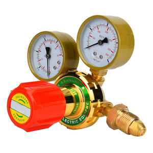 Régulateur de pression de débitmètre tout en cuivre CGA580 pour manomètres d'oxygène et d'acétylène, kit de soudage et de découpe ; Régulateur de pression d'oxygène G5/8 - Product Image 3