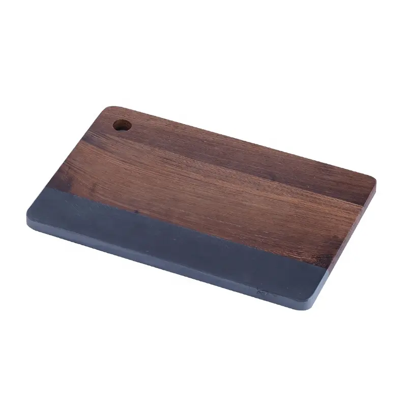 Vente chaude Amazon Écologique Planche À Découper Pierre Naturelle Ronde Carré Ardoise Marbre Acacia Bois Planche À Découper pour Fromage