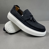 Mocassins en daim de vache style Old Money 2026 pour homme – Confortables, respirants, style britannique, à enfiler avec pompons, pour affaires et décontracté