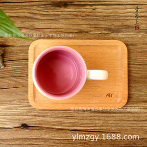 Plateau à gâteau en bois, plateau de service pour pain, couleur unie, pour hôtel, café, thé - Product Image 5
