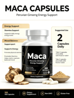En stock Capsules de racine de Maca K-green pour femmes Vitamines extra-fortes 100 mg pour adultes 2 capsules par jour