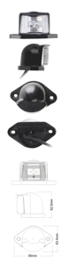 SD-7003 pour camion <span class=keywords><strong>remorque</strong></span> Van étape feux de courtoisie dôme Cargo lumières <span class=keywords><strong>plaque</strong></span> d'immatriculation de voiture 3 Led lumière de <span class=keywords><strong>plaque</strong></span> d'immatriculation - Product Image 4