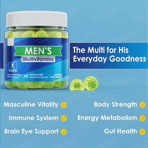 Gomitas de Vitaminas para Hombres Adultos - Fórmula Sin Gluten para Aumentar la Energía y la Productividad en el Trabajo y en el Hogar - Product Image 2