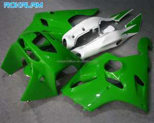 Carénages vert et blanc pour <span class=keywords><strong>Kawasaki</strong></span> <span class=keywords><strong>NINJA</strong></span> <span class=keywords><strong>ZX</strong></span>-<span class=keywords><strong>6R</strong></span> 94 95 96 97 <span class=keywords><strong>ZX</strong></span>-<span class=keywords><strong>6R</strong></span> 1994 1995 <span class=keywords><strong>1996</strong></span> 1997 ZX636 Kit de carénage de moto de rechange - Product Image 1