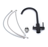 DOGO 304 Robinet d'évier de cuisine en acier inoxydable 3 voies Filtre à eau Robinet de cuisine Mélangeur chaud et froid Robinet de cuisine 3 en 1