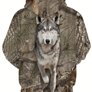 Sudadera con Capucha Oversize para Hombre con Diseño de Patrón 3D Bordado de Deadwood y Cordón Ajustable, Top de Punto para Primavera y Otoño - Product Image 6
