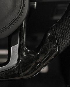 Volante de Coche de Alta Calidad para Land Rover Range Rover 2020 2016, Fibra de Carbono Mate, Costuras Blancas, Cuero Perforado - Product Image 6