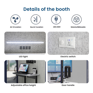 Commercial Modern Outdoor Office <strong>Pod</strong> Soundproof Karaoke Booth Modular Office Phone <strong>Pods</strong> For Office Building &amp; Hotel Use - Product Image 4