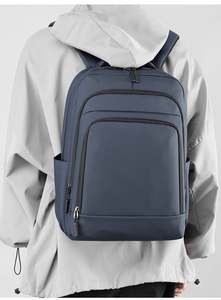 Sac à dos vintage imperméable pour ordinateur portable pour hommes et femmes, personnalisé, en tissu Oxford durable, sac d'affaires Mochila avec USB et logo - Product Image 5