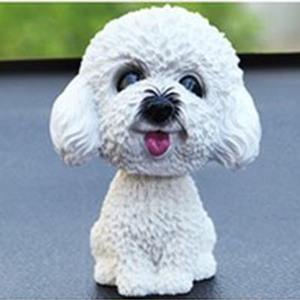 Custom Car Bobble <b>Head</b> Dog Ornaments Whimsical Cartoon Resin <b>Dolls</b> with Adorable Teddy-Inspired Canine Character Unique Decor - Product Image 3