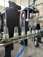 Máquina Sopladora de Botellas PET Automática de Boca Ancha con 2 Cavidades y Motor PLC, Alto Rendimiento y Ahorro de Energía para Envases de Alimentos