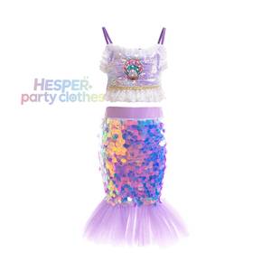 Nuevo Vestido de Princesa Sirena con Lentejuelas para Niñas, Disfraz de Fiesta de Salón de Baile para Niños, Halloween - Product Image 1
