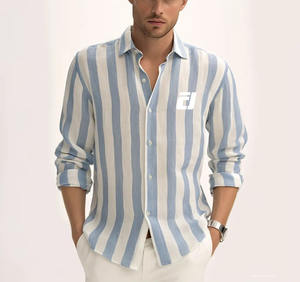 قمصان رجالية بالجملة، بلوزات عتيقة وقمصان كتان، قمصان فضفاضة بأكمام طويلة للرجال، خدمة تصنيع حسب الطلب - Product Image 4