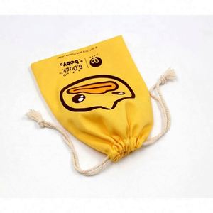 Vente directe d'usine, sacs à cordon en tissu de mousseline 100% coton biologique personnalisés avec logo, article promotionnel - Product Image 3