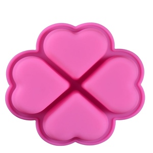 <span class=keywords><strong>Moule</strong></span> à gâteau en silicone, 4 <span class=keywords><strong>Mini</strong></span> cœur à quatre feuilles, en forme de trèfle, pour la vente directe d'usine, vente en gros, - Product Image 1