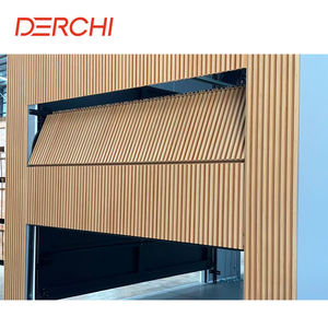 أبواب مرآب مزدوجة أوتوماتيكية حديثة وفاخرة من DERCHI مقاس 16×8 من الزجاج المقوى بدون إطار من الألومنيوم للفلل - Product Image 5