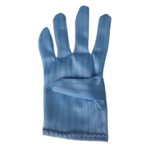 Gants antistatiques bleus Longhuatai à rayures double face antidérapants pour travaux électroniques, poignets droits - Product Image 5