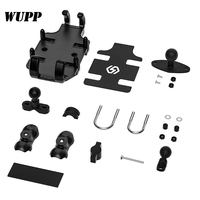 Support de téléphone universel WUPP pour guidon de moto, en PC + alliage d'aluminium, fixation mobile à 8 griffes pour vélo