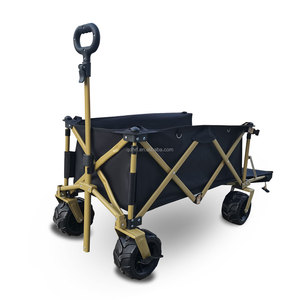 Chariot de plage pliable robuste HRF Factory Table, chariot utilitaire pliable avec hayon ouvert, roues tout-terrain - Product Image 6