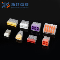 Conector de Bloque de Cables de Empuje por Resorte CZLS EU-204, Conexión de Tornillo de 4 Polos, Uso Industrial, Cable de Cobre Sólido de 2.5mm2, 30-18AWG, Nailon