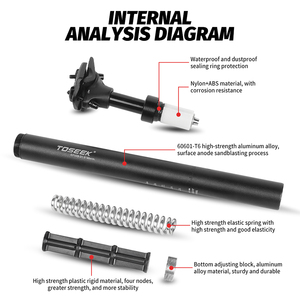 TOSEEK Tube en fibre <span class=keywords><strong>de</strong></span> carbone personnalisé + <span class=keywords><strong>tige</strong></span> <span class=keywords><strong>de</strong></span> <span class=keywords><strong>selle</strong></span> <span class=keywords><strong>de</strong></span> vélo en alliage d'aluminium, suspension <span class=keywords><strong>télescopique</strong></span>, <span class=keywords><strong>tige</strong></span> <span class=keywords><strong>de</strong></span> <span class=keywords><strong>selle</strong></span> <span class=keywords><strong>de</strong></span> vélo 400 mm OEM ODM - Product Image 6