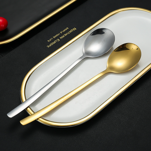 Cuchara para mezclar miel DFU0161 de color plateado dorado con mango largo - Product Image 6