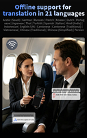 Dispositif de traduction intelligent hors ligne 21, écran tactile couleur IPS 5,5 pouces, traduction instantanée en ligne de 150 langues, communication mondiale