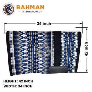 Tapis de selle professionnel en feutre de laine Western pour Barrel Racing, avec protection dorsale en cuir huilé robuste, équipement équestre durable 18mm - Product Image 3