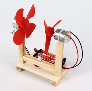 Turbine à vent créative en blocs en bois, <span class=keywords><strong>jouet</strong></span> artisanal, outil d'apprentissage scientifique, DIY, amusant, pour enfants - Product Image 6