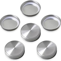Vente en gros de couvercle de pot Mason en acier inoxydable 304 de 70mm 86mm de diamètre avec joint en silicone de taille standard écologique