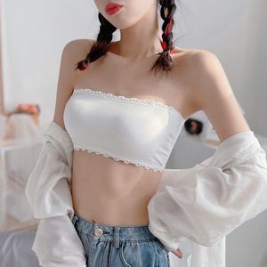Soutiens-gorge d'été sans bretelles pour femmes, avec dentelle au dos, sexy, sans couture, respirants, sous-vêtements, brassière unie invisible, push-up - Product Image 4