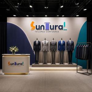 Expositor Minimalista de Tela Tensada <span class=keywords><strong>para</strong></span> Marca de Ropa Masculina |   Sublimación de Tintes Resistentes a las Arrugas |   Stand Portátil de 3x3m - Product Image 6