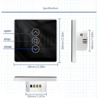 Interrupteur intelligent pour rideau WiFi Graffiti Smart Home, commande vocale programmée via l'application, interrupteur intelligent pour rideau