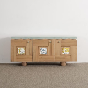 Mueble de Entrada de Lujo <span class=keywords><strong>con</strong></span> Detalles de Azulejos Pintados y Compartimentos de Almacenamiento para Espacios Residenciales Contemporáneos - Product Image 3