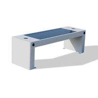 Banc de parc solaire intelligent extérieur en bambou, avec éclairage LED rechargeable sans fil USB, fabriqué en Chine avec design personnalisé