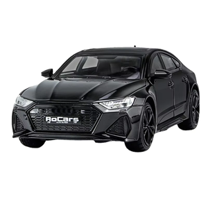 Modèle de voiture en alliage 1/24 RS7 version piste, moulage sous pression haute précision, jouet à rétrofriction avec roues, collection, décoration, effets sonores et lumineux - Product Image 1