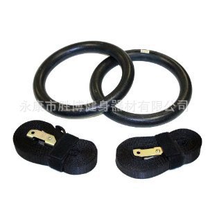 Shengbo Gymnastics <b>Rings</b> 18cm Inner Diameter Black ABS Fitness Equipment For Training And Rehabilitation - Product Image 5