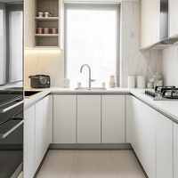 Cuisine modulaire moderne de luxe en chêne massif écologique, portes en contreplaqué, résistantes à l'eau, faciles à nettoyer