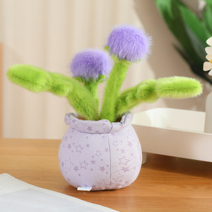 Peluche a Forma di Pianta in Vaso - Pianta in Vaso Imbottita - Pianta in Vaso Morbida - 25cm 3 Colori Assortiti Grazioso Fiore in Vaso: Tarassaco - Product Image 3