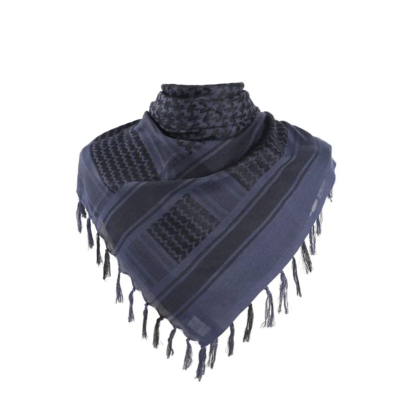 Cachecol Keffiyeh 100% Algodão 110*110cm Palestiano Cachecol tático Capa de cabeça Shemagh Hijabs Lenços de luxo