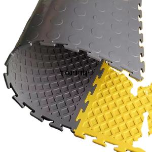 Baldosas aislantes de PVC entrelazadas con patrón de monedas de alta resistencia para taller - Product Image 4