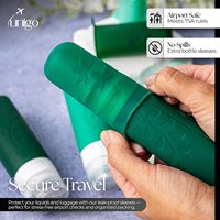 Kit de toilette réutilisable conforme TSA, fabriqué en usine OEM, avec flacons de voyage en silicone pour les voyages de camping