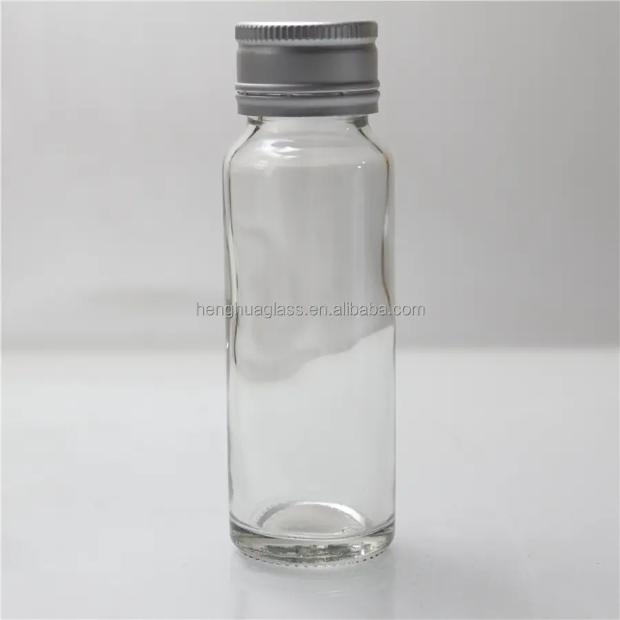 Ronde 50Ml Helder Glas Siroop Fles 50cc Farmaceutisch Sap Drinken Orale Vloeistof Verpakking Glazen Fles Met Aluminium Ropp Doppen