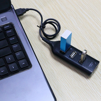 Hub USB universel haute vitesse 4 ports USB 2.0 Hub avec câble Mini Hub Socket Pattern Splitter Cable Adapter pour ordinateur portable PC