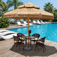 Parapluie commercial pliable de fabrication directe, imperméable, résistant aux UV, léger, avec mât en aluminium et base en marbre, pour piscine, parc, restaurant, hôtel