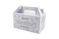 16 STKS Kraftpapier Valentijnsdag Geschenkzakjes 9 Stuks Aquarelpennen Gerecycleerde materialen Handlengte Handvat voor Klasfeest