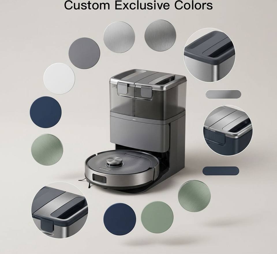 Plastic Wet Dry Smart Robotic Vacuum Aspirateur Robot Gyroscope EU ...