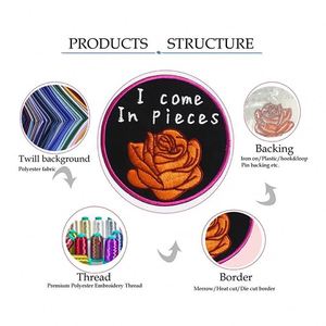 Patchs brodés personnalisés en gros pour usine, motifs de dessins animés mignons et musicaux, thermocollants pour vêtements et décoration DIY - Product Image 3